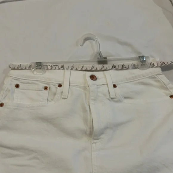 J Crew white denim skirt.   Size on the label is 28P. - Picture 4 of 4